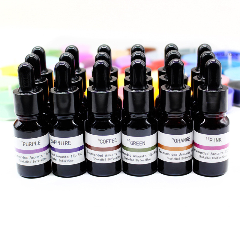 Resin Pigment Set - 10ml Vloeibare Kaarsverf Hoge Concentratie Kleurstof