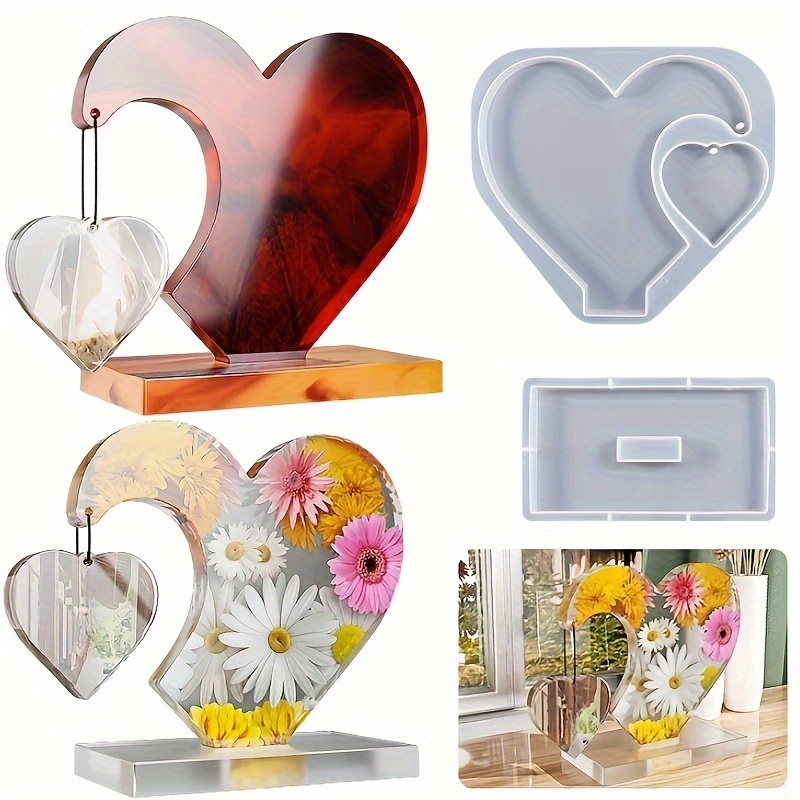 Resin Ocean Wave Mold - 1 set DIY hartvormige fotodisplay hars