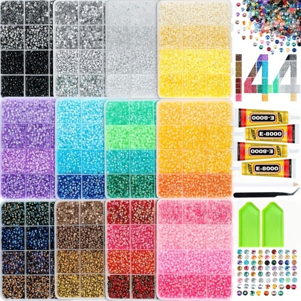 Resin Jewelry Kit - Multicolor hars strass steentjes set, gemengde