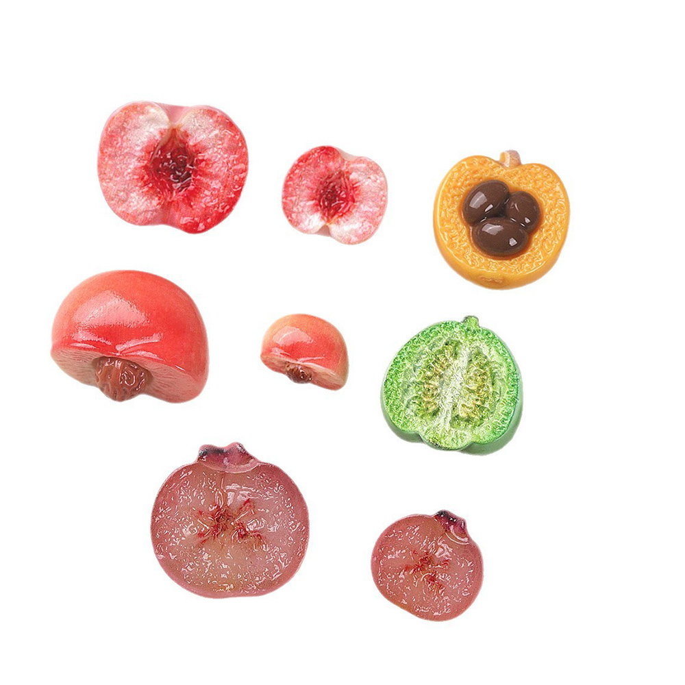 10 STKS Glanzende Half Peach S - Resin Crafts Diy recensie en prijs